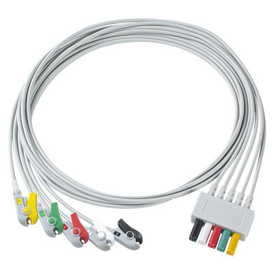 S-iemens Pacient Cable ECG 5 Lead S-iemens IEC Grabber EKG Lead dla dorosłych lub dzieci w kolorze szarym