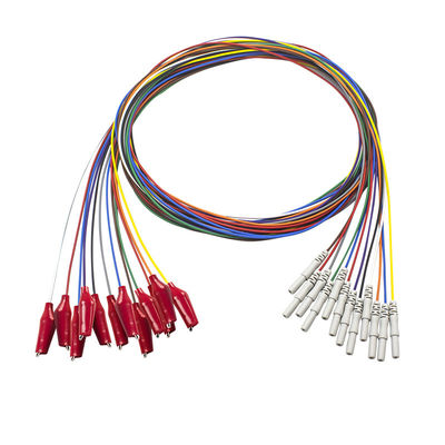 Chwytak typu Din 1,5 mm z miękką powłoką zewnętrzną Zacisk krokodylkowy Elektrody EEG Pozłacane przewody EEG EMG Elektroda