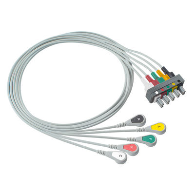 P-Hilips M1633A M1625A M1621A 989803104571 Odłączany 5-odprowadzeniowy zatrzask IEC EKG Leadwire