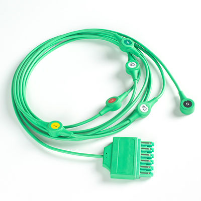 MS14682 EKG Kabel Drager EKG Jednopink Monolead 6Lead Leadwires IEC Snap