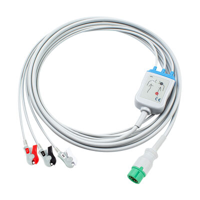 Yonker 12Pin E12 Jeden bezpośredni kabel EKG Kable i przewody EKG 3 odprowadzenia AHA IEC