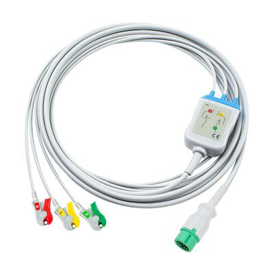 Yonker 12Pin E12 Jeden bezpośredni kabel EKG Kable i przewody EKG 3 odprowadzenia AHA IEC