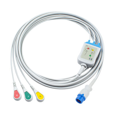 Wydany defibrylator kardio-pomocny CA360-B 12Pin EKG EKG Kabel i przewody 3Lead