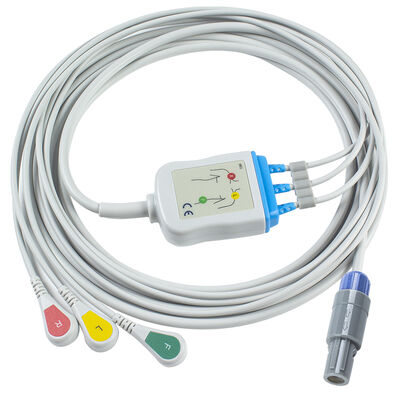 Jednoczęściowy kabel EKG i przewody Samsung 7-pinowy, 3 odprowadzeniowy