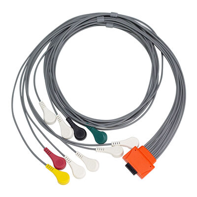 Kompatybilny kabel EKG Holter Cardioline Walk400h Clickholter NG 10-żyłowy, materiał TPU, kodowanie kolorów IEC