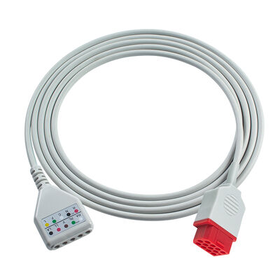 Kabel główny EKG Biolight 12-pinowy 3 5-odprowadzeniowy O-ximax Tech AnyView A2 A6 A4 A8 Q7 Q5 Kabel przedłużający EKG styl Din