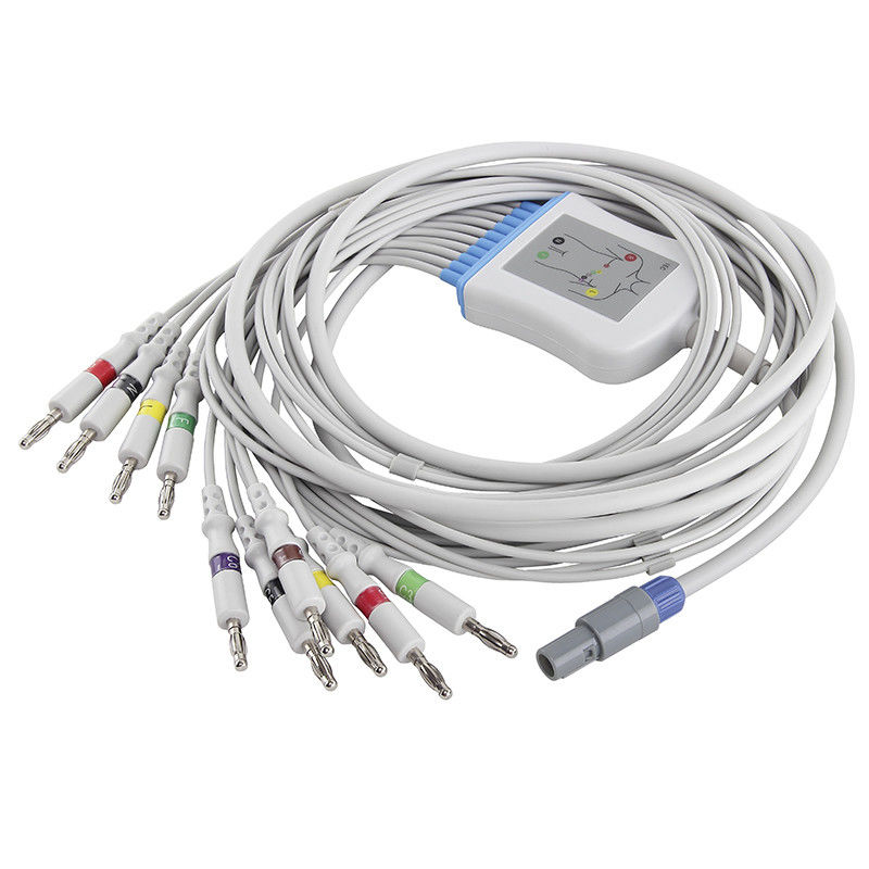 Welch Allyn SE-PRO-600 M2461A Kabel EKG i przewody IEC 4.0 Złącze bananowe