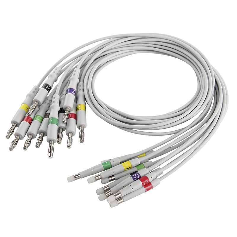 10 odprowadzeń Kabel EKG Welch Allyn Cp200 Przewody odprowadzeń EKG IEC 4.0 Bananowe odprowadzenia EKG