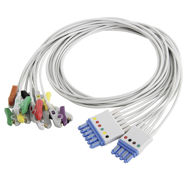 P-Hilips 4+6 odprowadzeń EKG Materiał TPU IEC 4.0 Bananowe odprowadzenia EKG