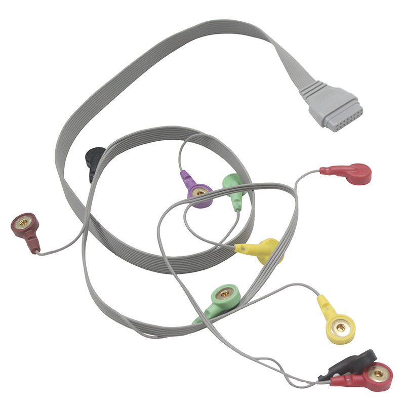 Edan SE-2003 SE-2012 Kabel holtera EKG Kabel pacjenta 10 odprowadzeń Odprowadzenia elektrod zatrzaskowych IEC