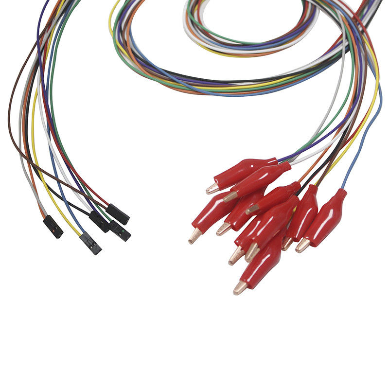 Chwytak z 2-pinową wtyczką DuPont z miękką powłoką zewnętrzną Elektrody EEG Przewody Przewody platerowane złotem Przewód EEG Elektroda