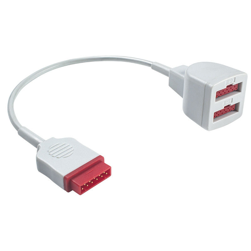 Kabel adaptera GE Marquette IBP 2005772-001 2103966-001 11-stykowy przedłużacz podwójnego przetwornika