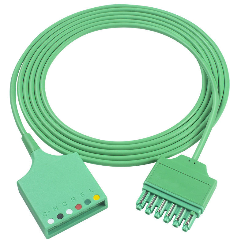 Kabel adaptera pnia EKG Sie-me-ns Draeger MS16256 6-odprowadzeniowego Kabel przedłużający pnia EKG Drager Złącze jednopinowe