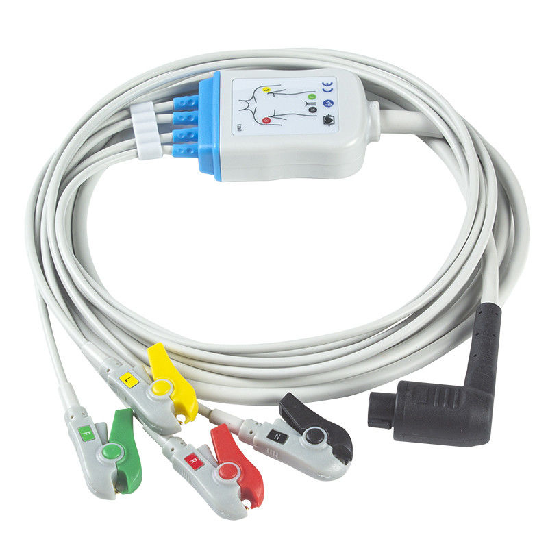 Corpuls 3 Kabel EKG i przewody odprowadzeń 4 odnogi IEC Klip 11-pinowe złącze Kabel EKG