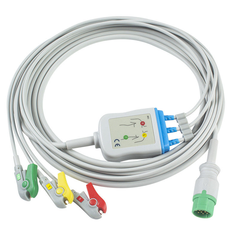 Kabel Biolight BLT EKG i przewody 3-odprowadzeniowe IEC Clip 12-pinowe złącze kabla EKG