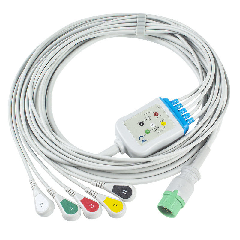 Biolight BLT Kabel EKG i Leadwires 5 odprowadzeń IEC Clip 12Pin C2557P0 Kabel EKG