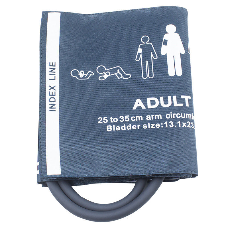Uniwersalny mankiet NIBP dla dorosłych podwójna rurka mankiet NIBP Nylon 25-35CM podwójna rurka mankiet wielokrotnego użytku Monitor ciśnienia krwi mankiet