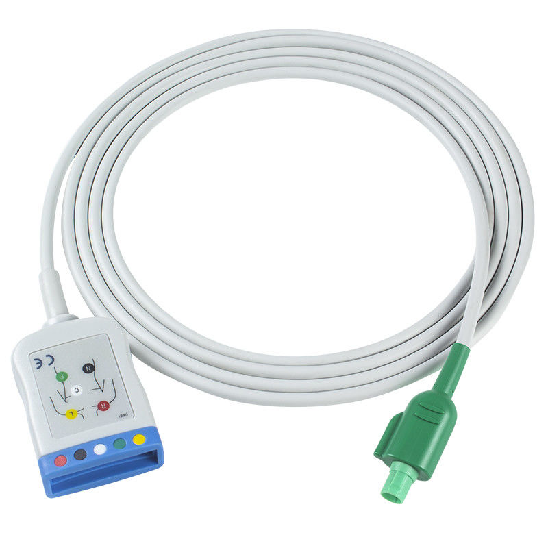 Datascope/Maquet/Getinge 12-pin ECG Trunk Cable To ECG 5 Lead Cable IEC AHA Single Pin ECG Leadwires