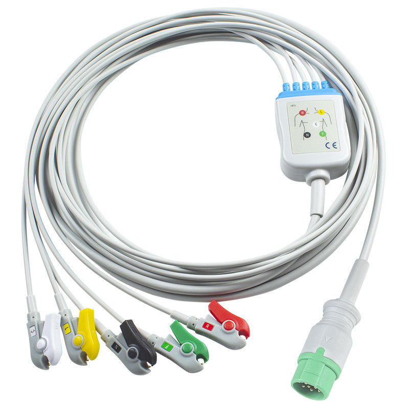 Kontron Arrow Kompatybilny kabel EKG z bezpośrednim połączeniem i przewody prowadzenia do 5Lead IEC Grabber