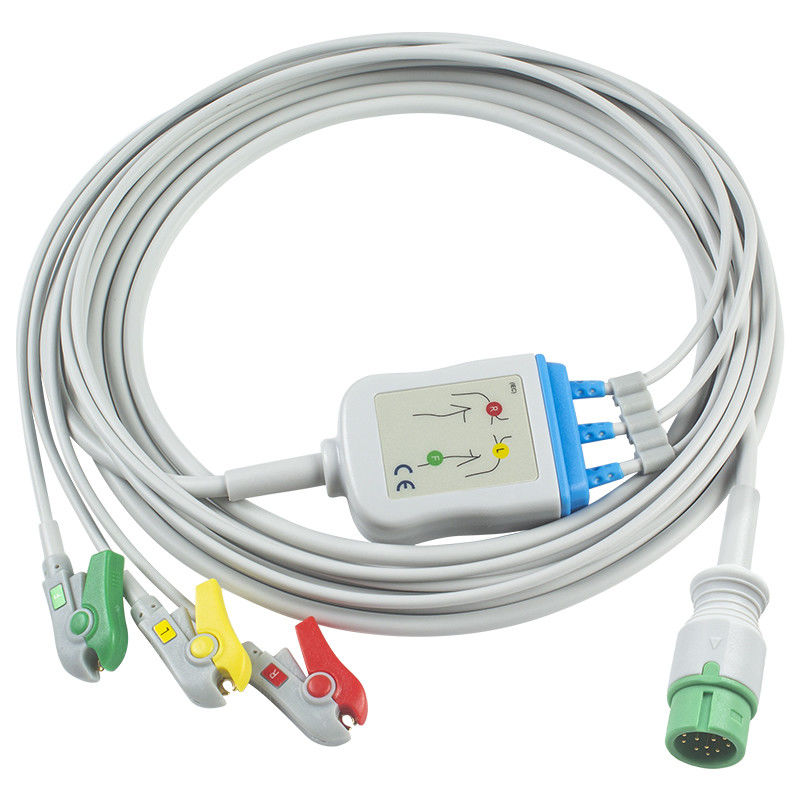 Dla Mindray > Kompatybilny z Datascopeem Kabel EKG z bezpośrednim połączeniem i przewody ołowiowe - 040-000964-00