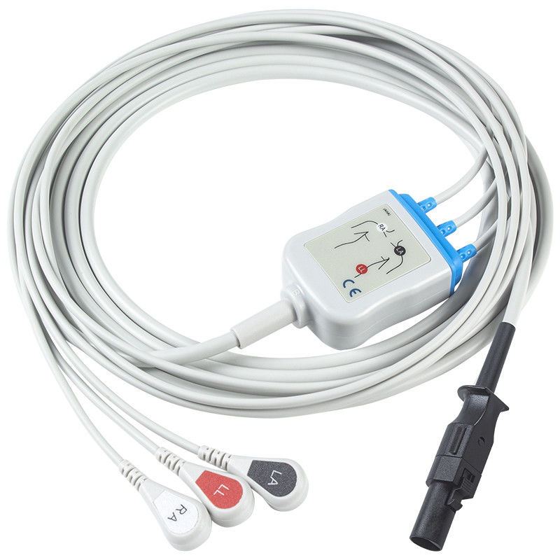 Do Welch Allyn Kompatybilny Aha Iec EKG Kabel 008-0880-00 3 Ołów Aha Snap