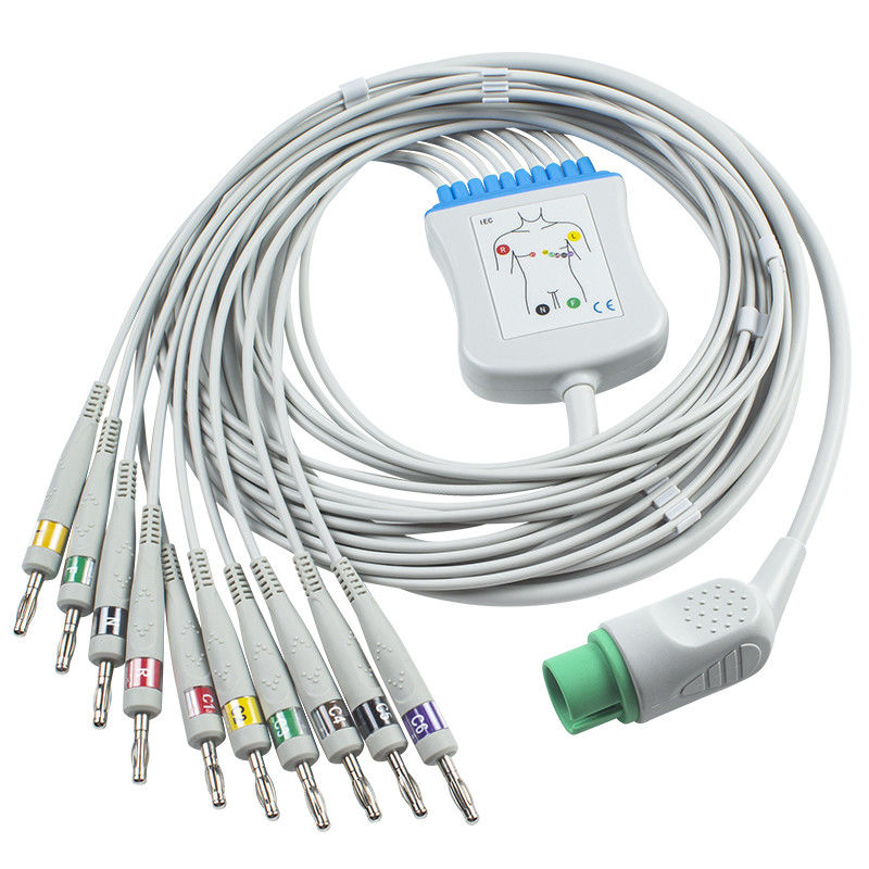Kabel Spacelabs EKG do Spacelabs 90367, 90369, 90496, 91496, Ultraview15 Pin IEC Banana 4.0