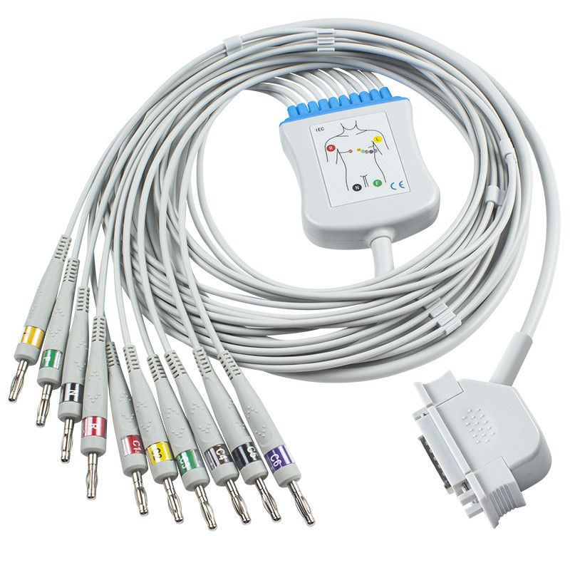 Kabel EKG GE Hellige do monitora Cardiosys EK36 EK403 EK4 EK413 EK43 EK512 EK53 EKG IEC złącze bananowe 4.0