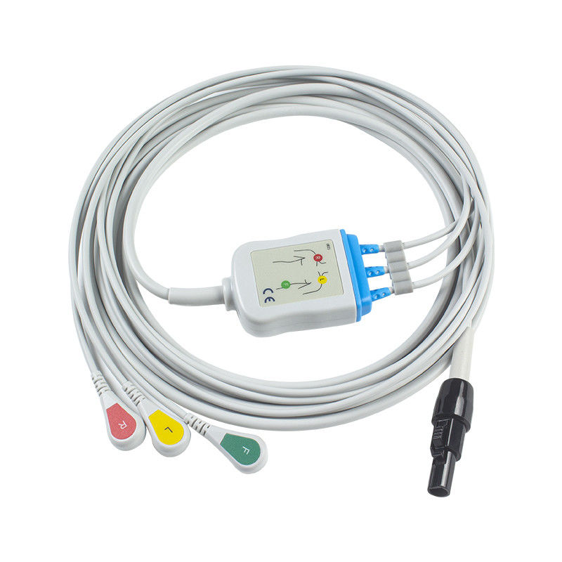 Welch allyn Propaq LT Kable EKG i przewody ołowiowe Kabel pacjenta 3 Ołowiowy EKG Ołowiowy 008-0879-00 IEC Snap