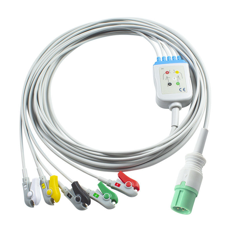Kable i przewody EKG Contec 7pin Connector CMS 7000 8000 5000 Nowy model Kabel EKG 5Lead Grabber