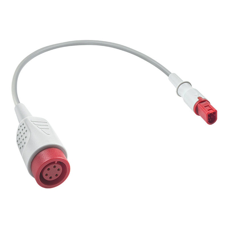 Mindray 5pin do 6pin Transduktora IBP Adapter Kabel TPU IBP Kabel rozszerzający 0.3Meter