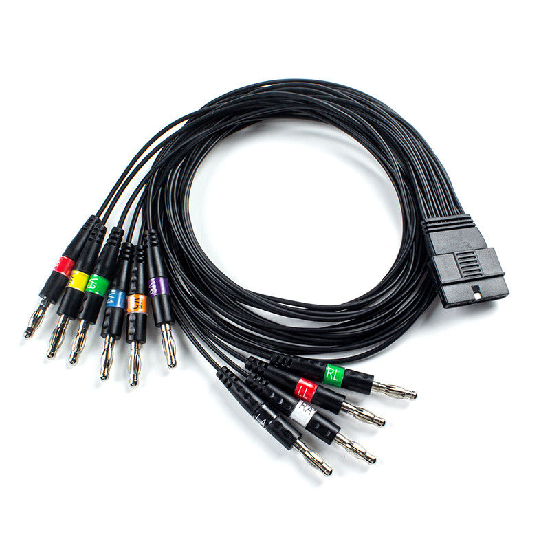 10 Drut EKG Pacjent Kabel Bananowy Wtyczka AHA Dla FT-1 Kod 2.400331 Dla S-chiller
