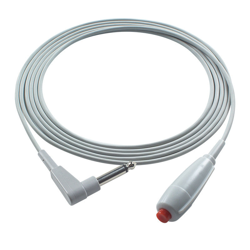 Przewód przywołania pielęgniarki 6,3 mm Czerwony kabel z przyciskiem do zawieszki przywołania pielęgniarki