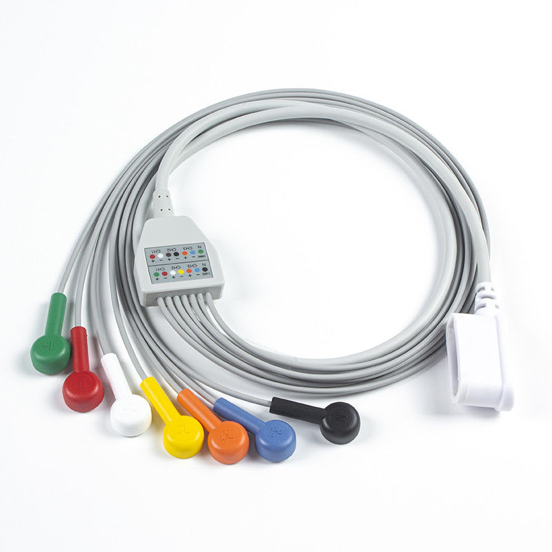 Leadwire Set 7 Leadwire ECG GE SEER 1000 3Channel IEC Snap Kompatybilny z GE SEER 1000