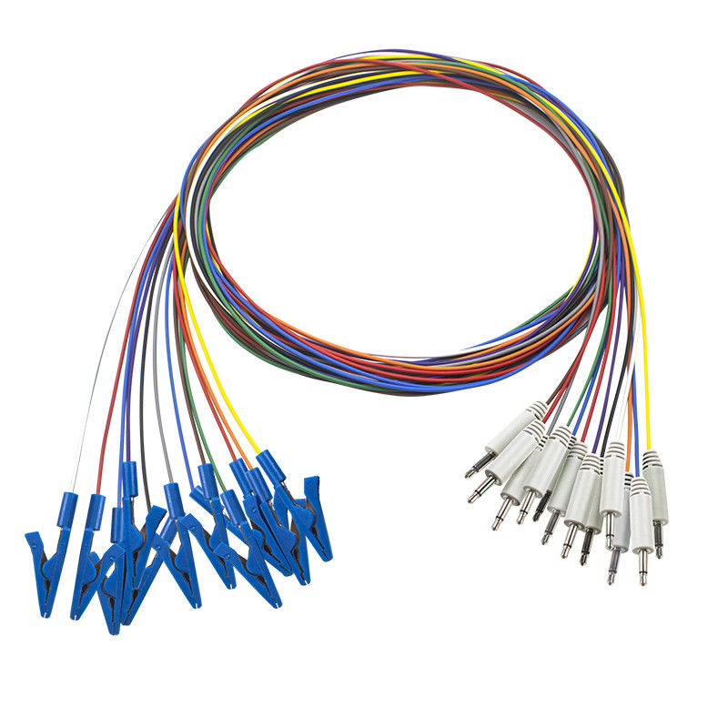 3.5 Mono Plug To Grabber Connector EEG Cap Cable For Seamless EEG Electrode Connection (Kable z kapsułą EEG do bezproblemowego podłączenia elektrody EEG)