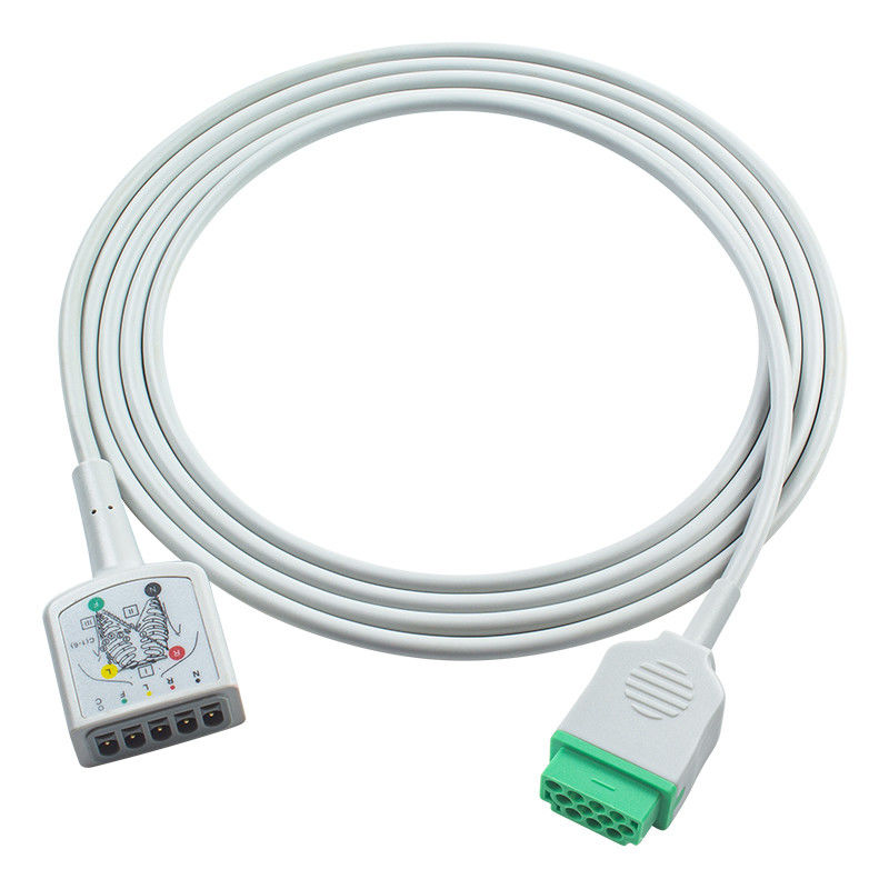 GE Marquette 11Pin 5Lead ECG Trunk Adapter Kabel 1553AAO 120 250cx 259cx Vivid S6 Kabel rozszerzający EKG Euro Style