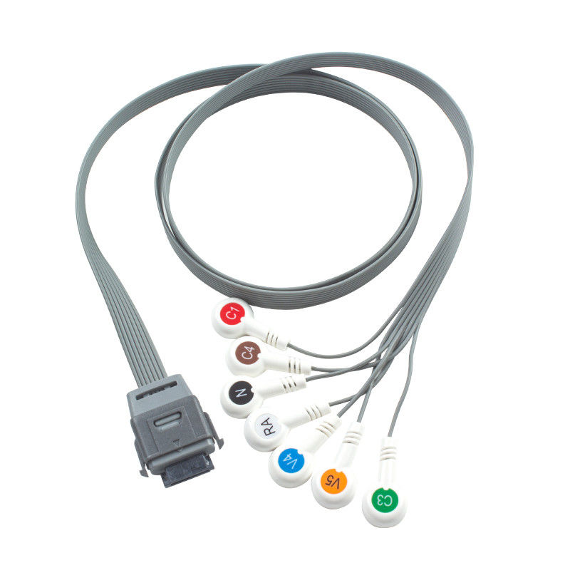 7Ołowiu EKG Holter Kabel Materiał TPU IEC Snap Kompatybilny dla Edan Biomedical Instrument