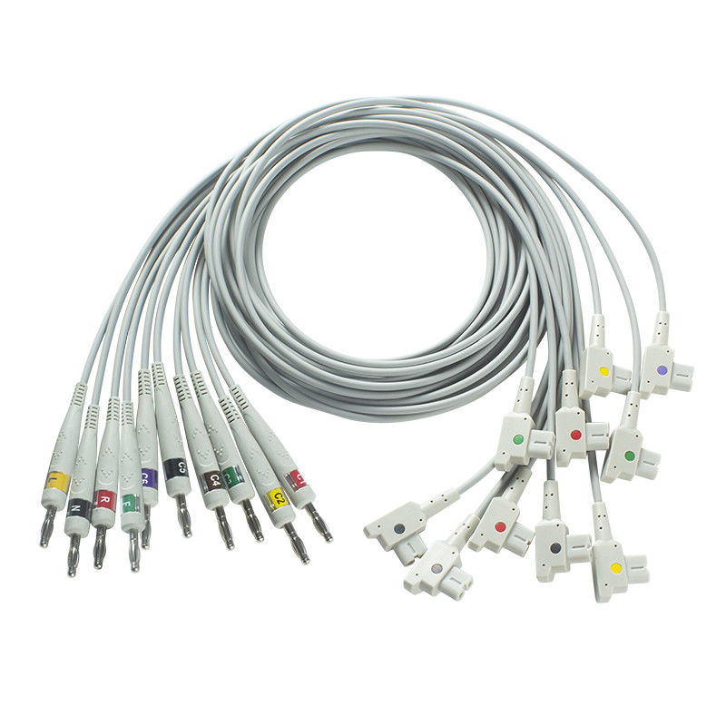 Kompatybilny kabel diagnostyczny EKG GE 10Lead IEC Banana dla GE AM4, AM5, CASE 12,CASE 15,CASE 16,CENTRA MAC12