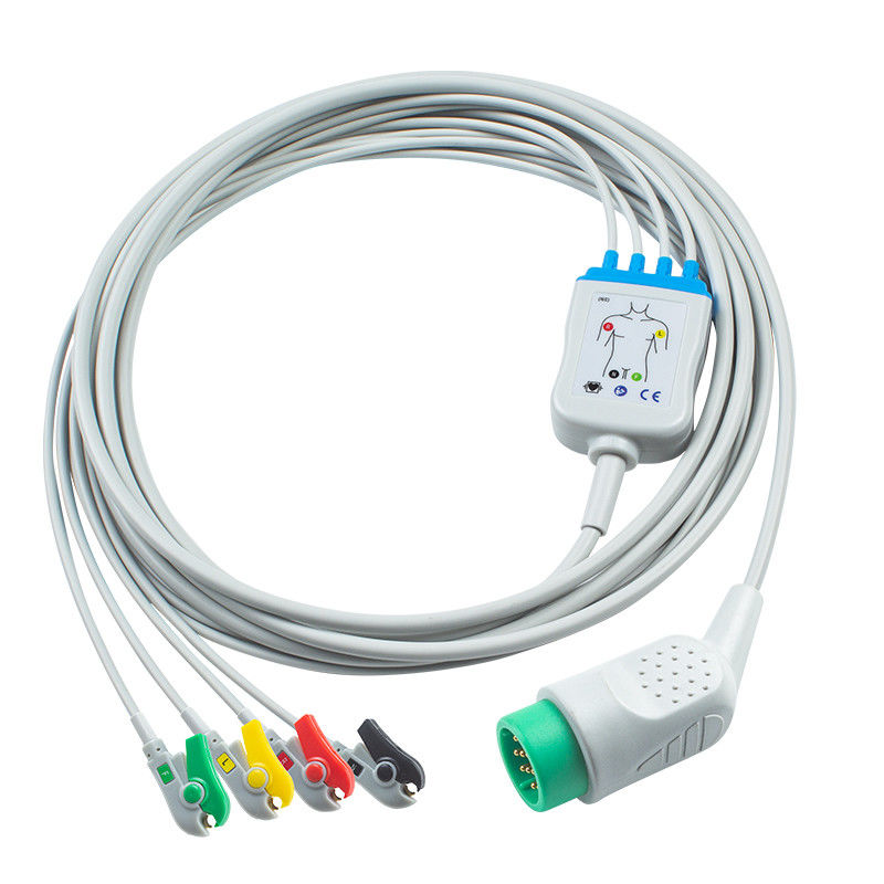 Wyciąg/przycisk końca pacjenta 4Lead kabel EKG dla Medtronic Lifepak 20e AHA/IEC kolorowe kodowanie