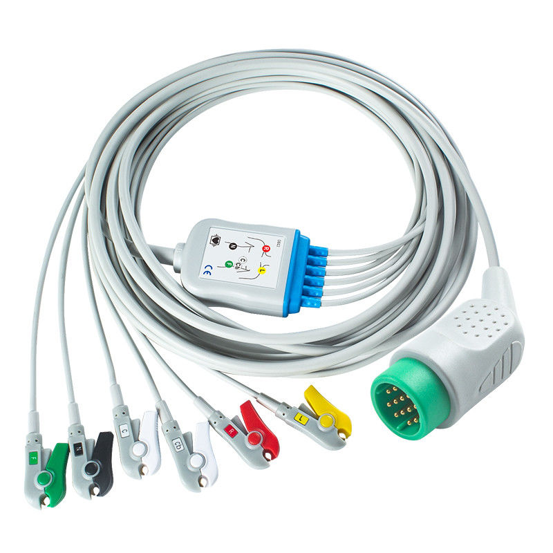 Kompatybilny Medtronic Lifepak 20e 6Lead Kabel EKG IEC Grabber For For Lifepak 12 20e 15 120