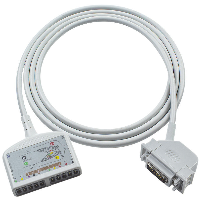 Bezlateksowy 10Ołowianowy Kabel EKG do kardiosyz EK36 EK403 EK41 EK413 EK43 EK512 EK53