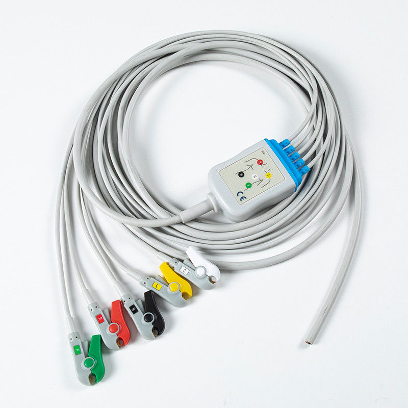 Półfabryczny kabel EKG bez złącza 5Lead EKG Grabber IEC 2,5m 5,0 średnica