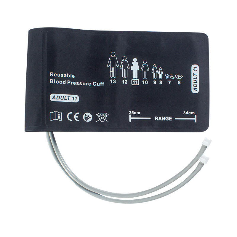 Welch Allyn Dorośli Podwójny Dwu-rurka NIBP Mankiet 25 - 34cm 508243 REUSE-11-2MQ Twist-Lock Connector FlexiPort Monitor ciśnienia