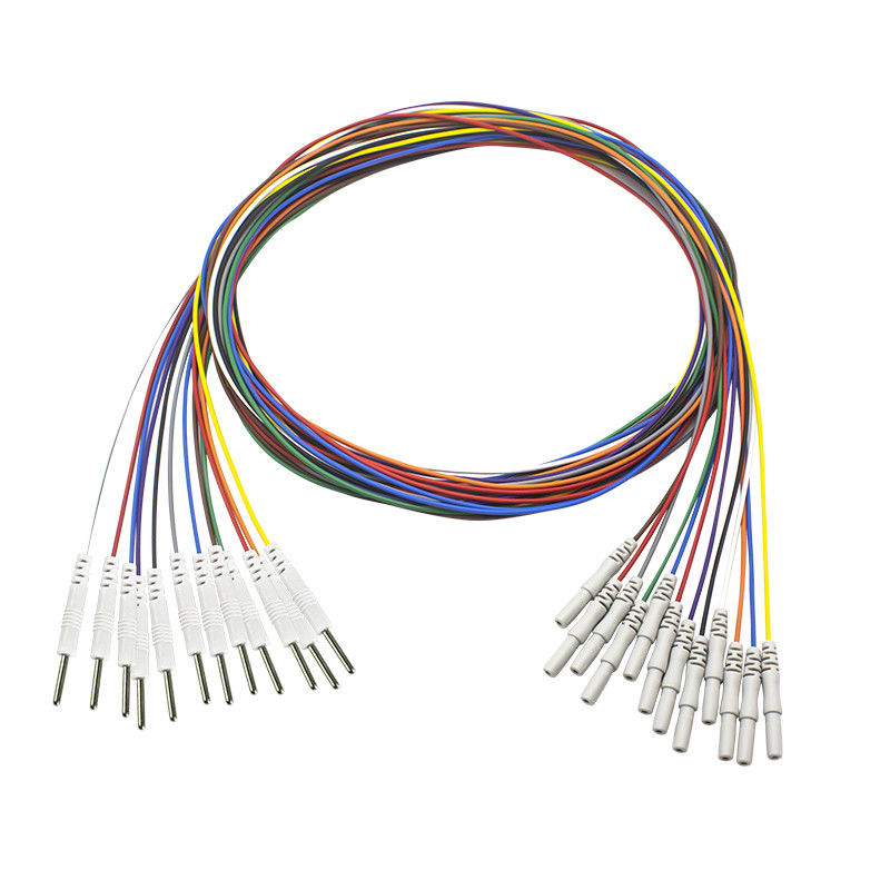 Din 1,5 mm-2,0 mm Pin Eeg Elektrody igłowe Pozłacane elektrody EEG EMG Leadwires