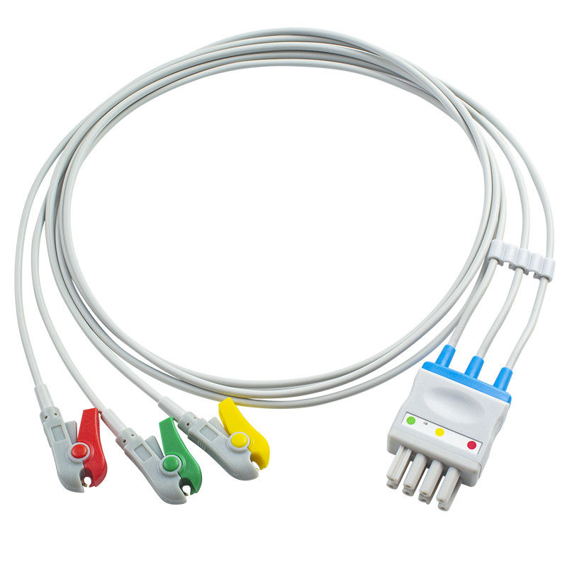 Kabel EKG Nihon Kohden BR-906P BR-903PA K911A Zestaw 3 klipsów do chwytania ołowiu do podwójnego złącza 4-stykowego