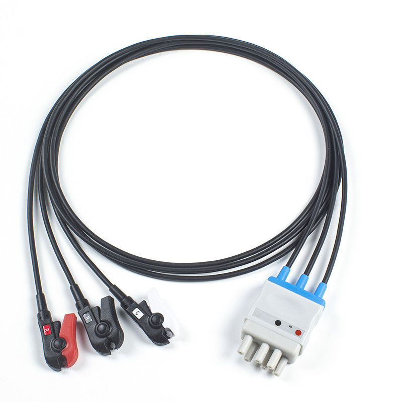 Nihon Kohden Radio Translucent Wire X-Ray CT 3 Lead MRI EKG Radiotranslucent Cable and Lead Wire