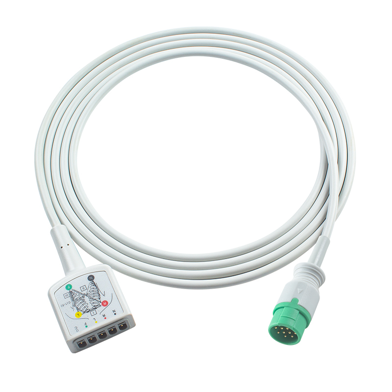 Kabel główny EKG 3-odprowadzeniowy AAMI 130cm 12-pinowy typ VS