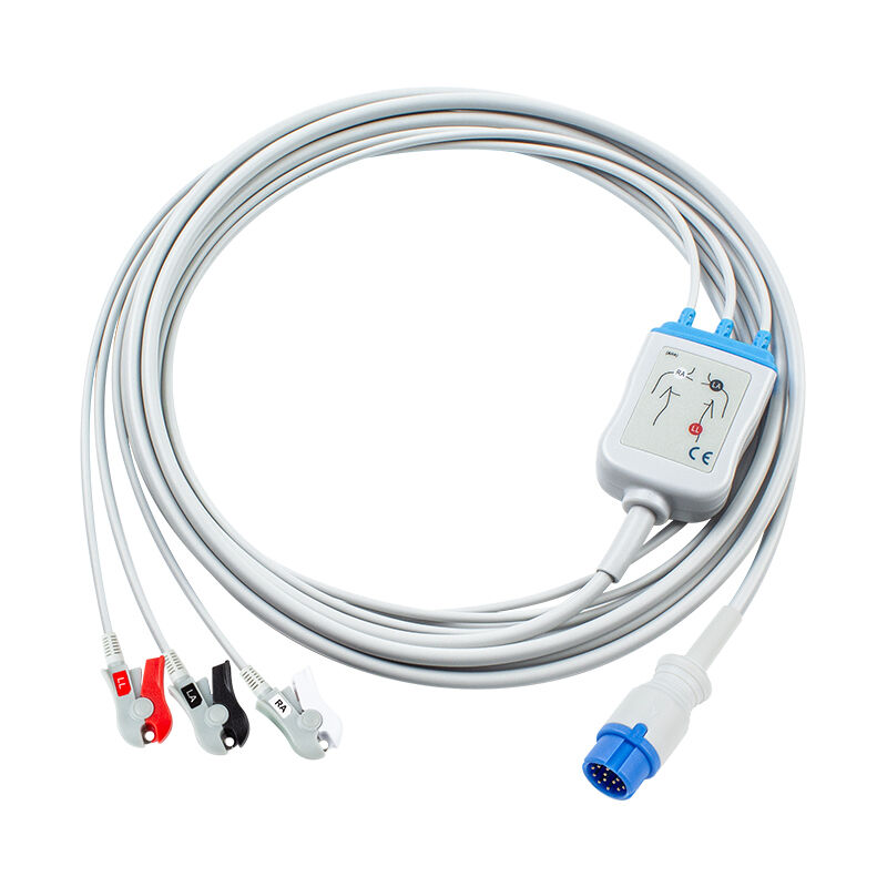 Wydany defibrylator kardio-pomocny CA360-B 12Pin EKG EKG Kabel i przewody 3Lead