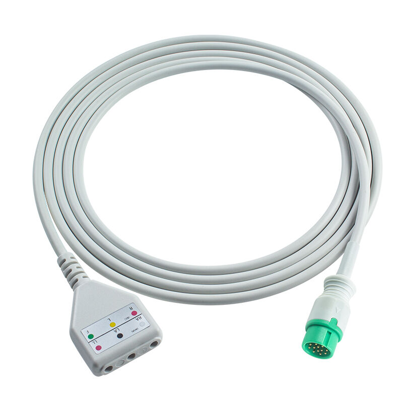 Kabel główny EKG Biolight 12-pinowy 3 5-odprowadzeniowy O-ximax Tech AnyView A2 A6 A4 A8 Q7 Q5 Kabel przedłużający EKG styl Din