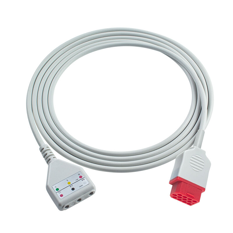 Kabel główny EKG Biolight 12-pinowy 3 5-odprowadzeniowy O-ximax Tech AnyView A2 A6 A4 A8 Q7 Q5 Kabel przedłużający EKG styl Din