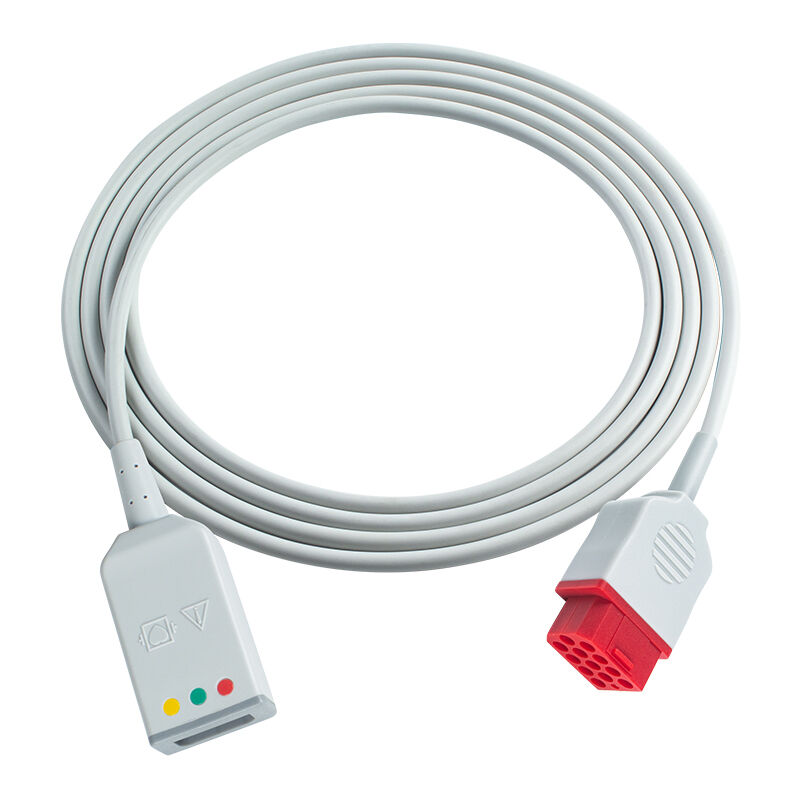 Kabel adaptera EKG Bionet 12Pin BM3 BM5 3 5odprowadzeniowy w stylu europejskim z kablami przedłużającymi EKG Drager
